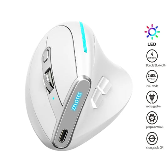 🔥 Purilite Select RGB Wireless Vertical Mouse - PuriLite