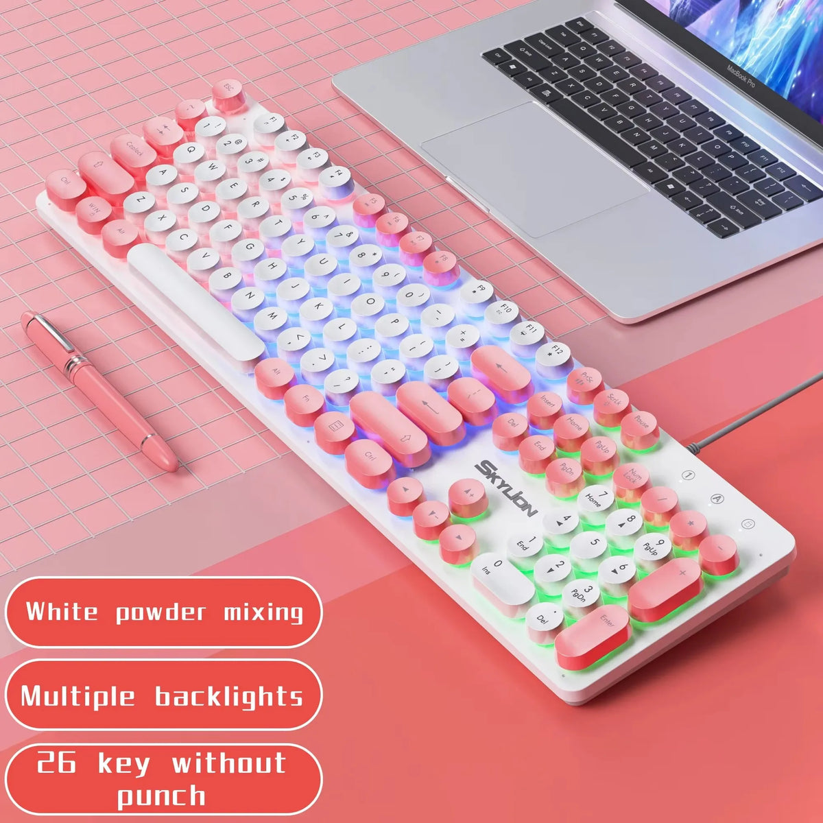 Purilite Select H300 104-Key Wired Membrane Keyboard - PuriLite