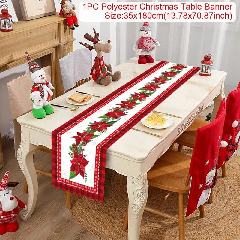 Purilite Select Christmas Table Runner Cloth – Festive Merry Christmas Table Décor for Home 2024 | Elegant Tablecloth for Xmas, Navidad, and New Year 2025 - PuriLite