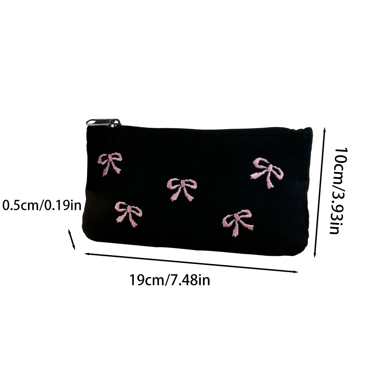 Purilite Select Black Bow Embroidery Pen & Cosmetic Bag - PuriLite