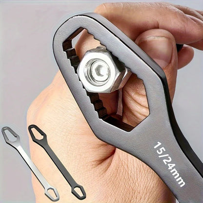 Purilite Select Universal Double Ended Self Tightening Wrench 3 to 17mm Adjustable Ratchet Spanner for Nuts Bolts Automotive and Home Repair