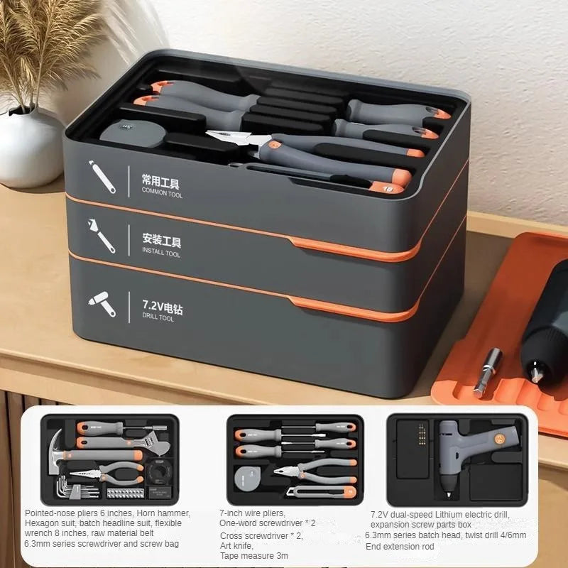 🔧 Purilite Select™ 108-Piece Household Hand Tool Set - PuriLite