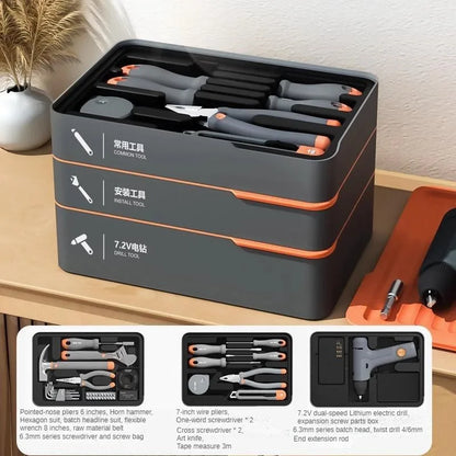 🔧 Purilite Select™ 108-Piece Household Hand Tool Set - PuriLite