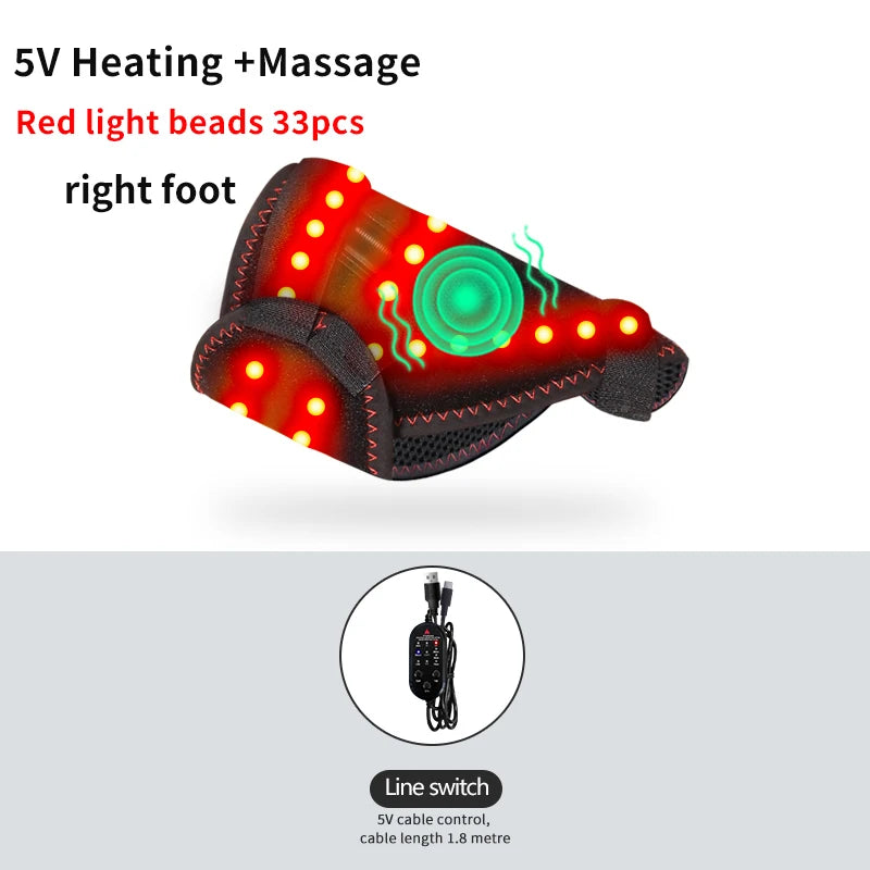 Purilite Select FlexHeat™ Electric Ankle Massager – 3-Level Heating & Vibration Therapy for Pain Relief and Joint Recovery - PuriLite