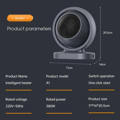 Purilite Select Electric Warm Heater – Portable Desktop Hot Air Blower Mini Radiator for Home & Office - PuriLite
