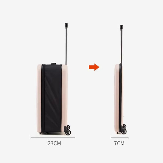 Purilite Select Folding Trolley Luggage Case – Lightweight ABS Suitcase with Wheels, Foldable Travel Bag for Business Trips, School & Storage - PuriLite