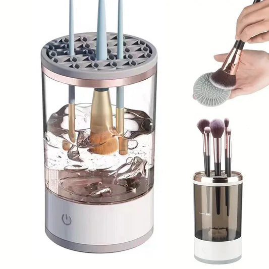 Purilite Select Electric Makeup Brush Cleaner – Quick-Clean USB Cosmetic Brush Cleaner – USB Plug-In Makeup Brush Cleaner with Rubber Bowl - PuriLite