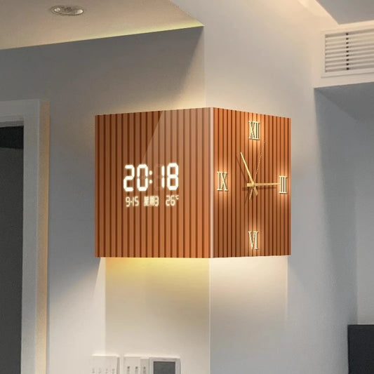 🕒 Purilite Select™ Modern Dual-Sided Corner Clock - PuriLite