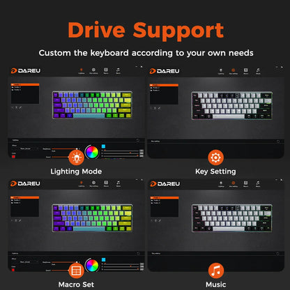 Purilite Select EK861S 61-Key RGB Wired Mechanical Keyboard - PuriLite