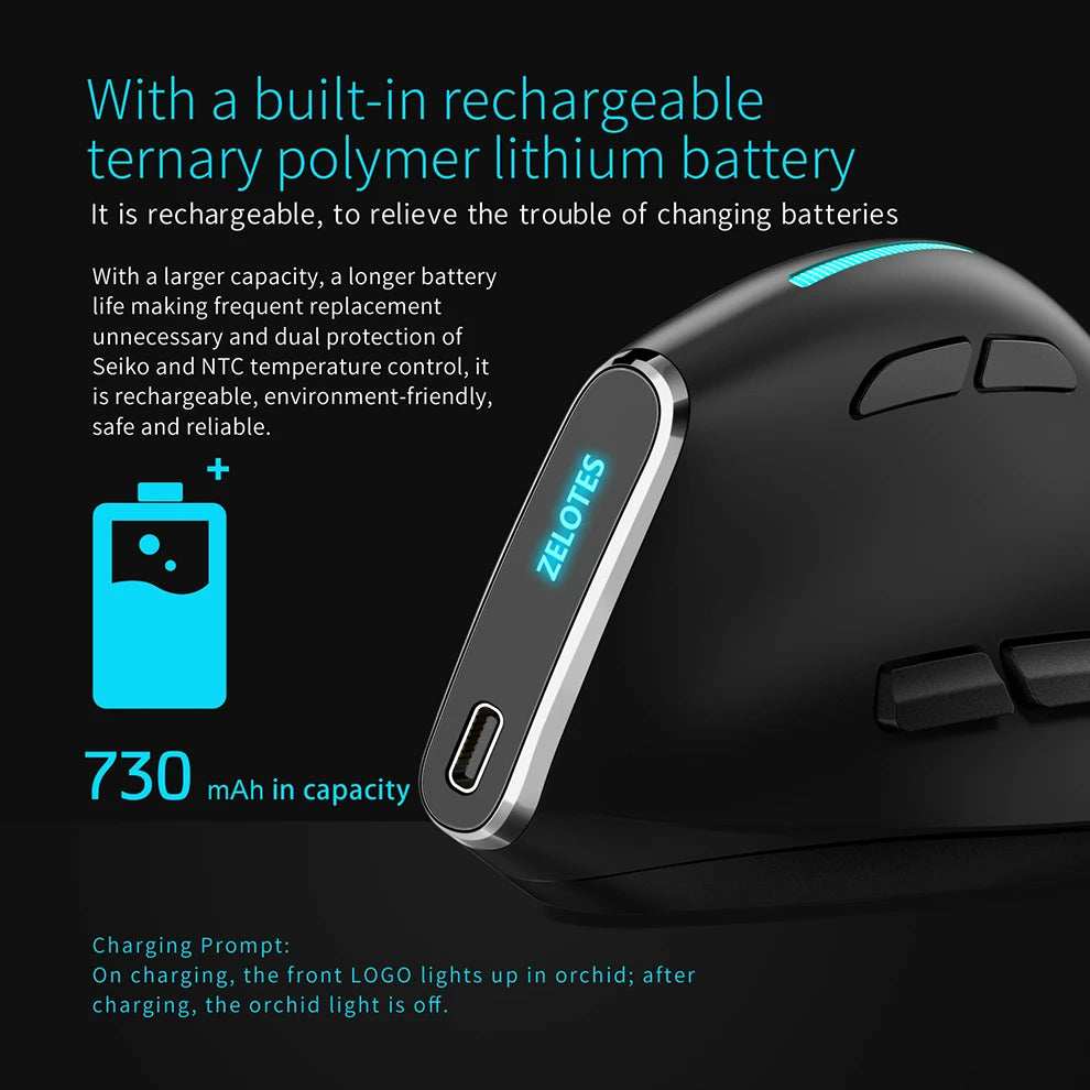 🔥 Purilite Select RGB Wireless Vertical Mouse - PuriLite