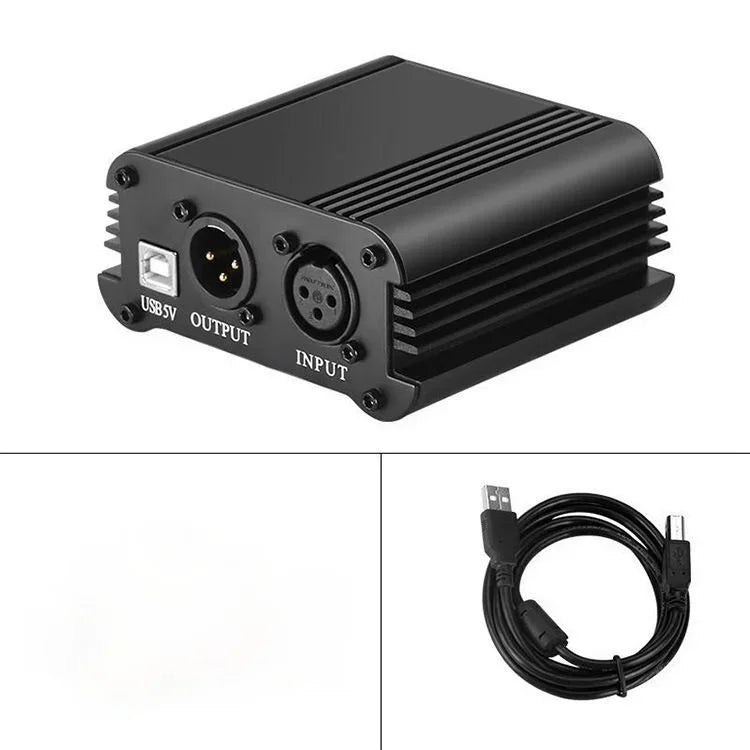 Purilite Select | 48V Phantom Power Supply with Adapter + XLR 3-Pin Microphone Cable | For Any Condenser Microphone | Recording Equipment - PuriLite