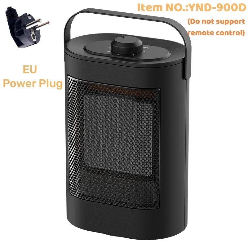 Portable Electric PTC Fan Heater Bathroom Living Room Fixed Constant Temperature Shake Head Remote Control House Warmer Machine - PuriLite