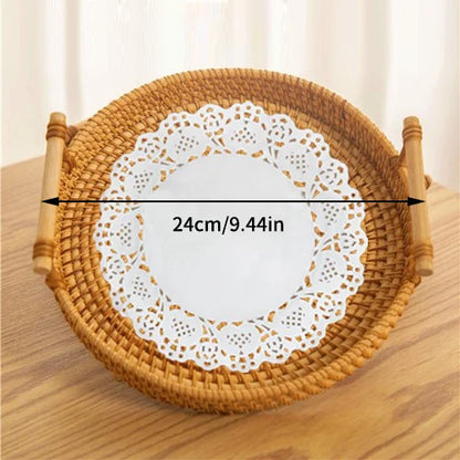 Purilite Select Woven Rattan Storage Basket with Strap Handle - PuriLite