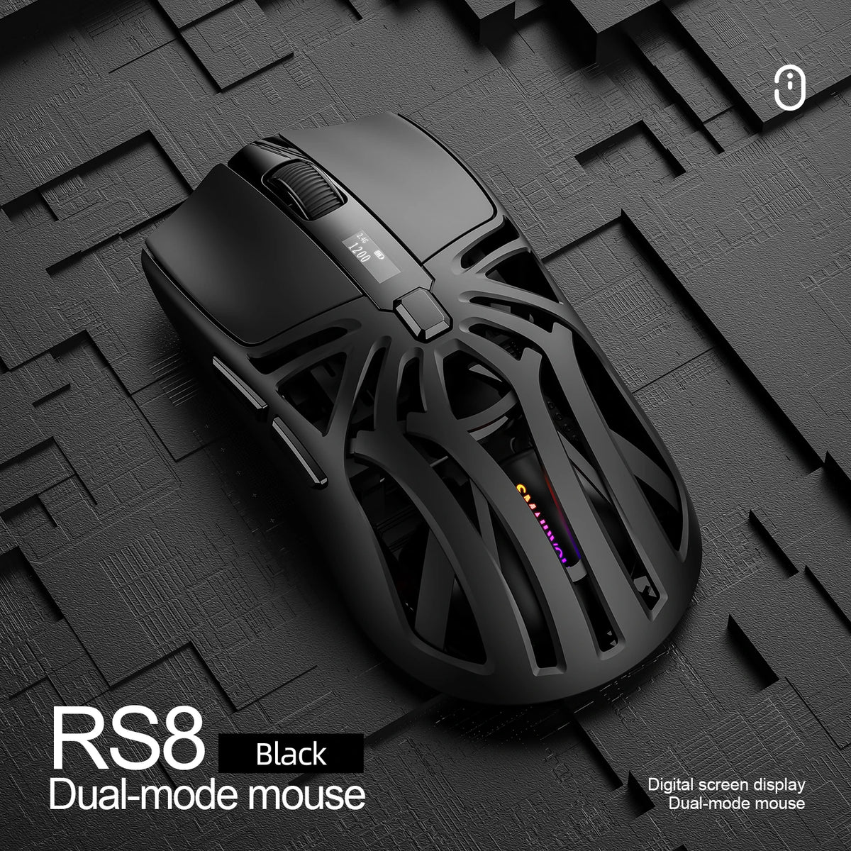 Purilite Select RS8 Tri-Mode Wireless Gaming Mouse - PuriLite