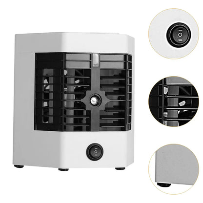 Purilite Select™ USB Mini Air Conditioner Cooler Fan – 2-Gear Cooling, Humidifier &amp; Atomizer - PuriLite
