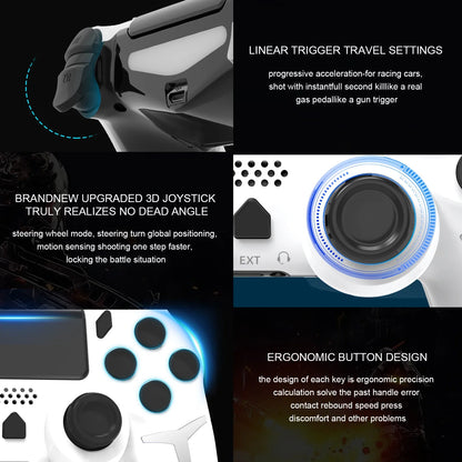 Purilite Select P412 Wireless Gamepad  6‑Axis Gyro, Dual Vibration & Touchpad Controller for PS4 / PS3 / PC - PuriLite