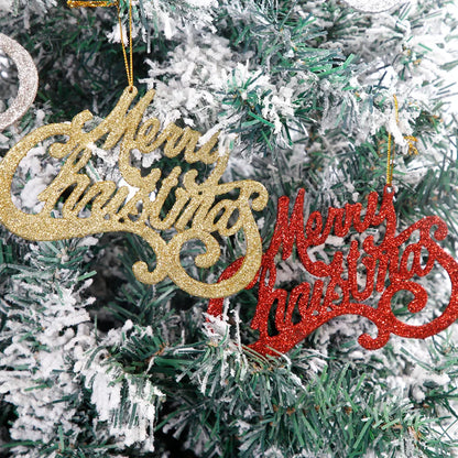 Purilite Select Merry Christmas Letter Ornaments – Elegant Tree Decoration Pendants for Home & Holiday Décor - PuriLite