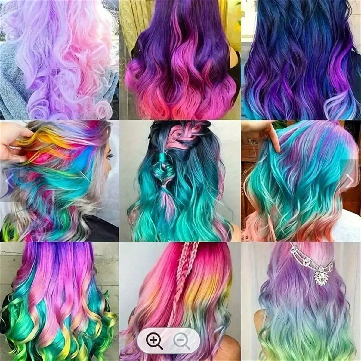 Purilite Select Temporary Hair Dye Chalk Set – Chalk Comb Hair Color with 10 Vibrant Colors – Washable Non-Toxic Quick Hair Coloring Kit for Kids & Adults - PuriLite