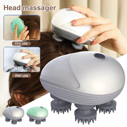 Electric Cat Massager Body Massager Health Care Relax Shoulder Neck Deep Tissue Head Scalp Massage Kneading Vibrating Device - PuriLite