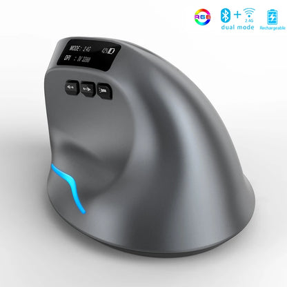 🖱️ Purilite Select Bluetooth Vertical Wireless Mouse with OLED Screen & RGB Lighting - PuriLite