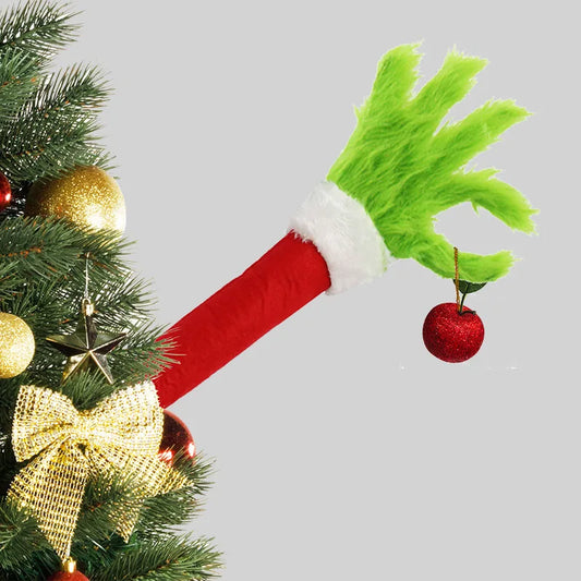 Purilite Select 2025 Spot Green Fur Monster Arm Pendant – Whimsical Christmas Decoration for Festive Cheer - PuriLite