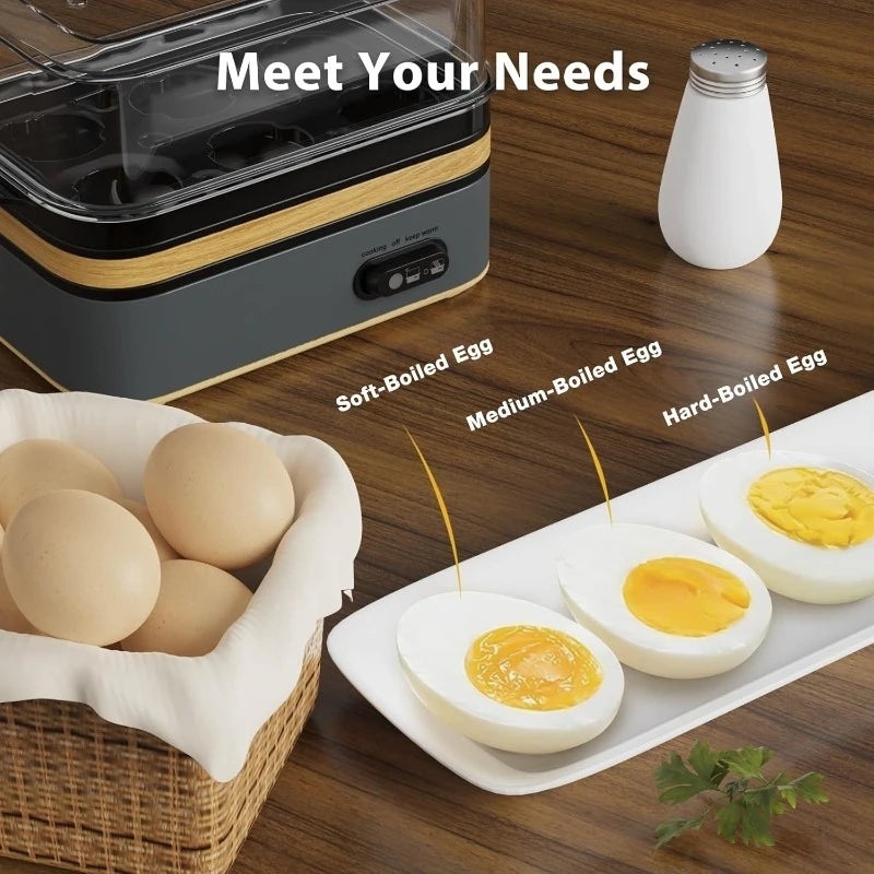 Rapid Egg Cooker Electric 6 Eggs Capacity, BPA Free, Fast Boil Poach Steam Hard/Soft Boiled Eggs Maker - PuriLite