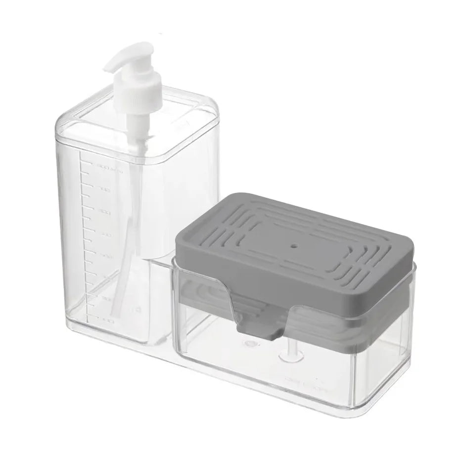 Purilite Select – 2-in-1 Hand Press Soap Dispenser with Sponge Holder - PuriLite