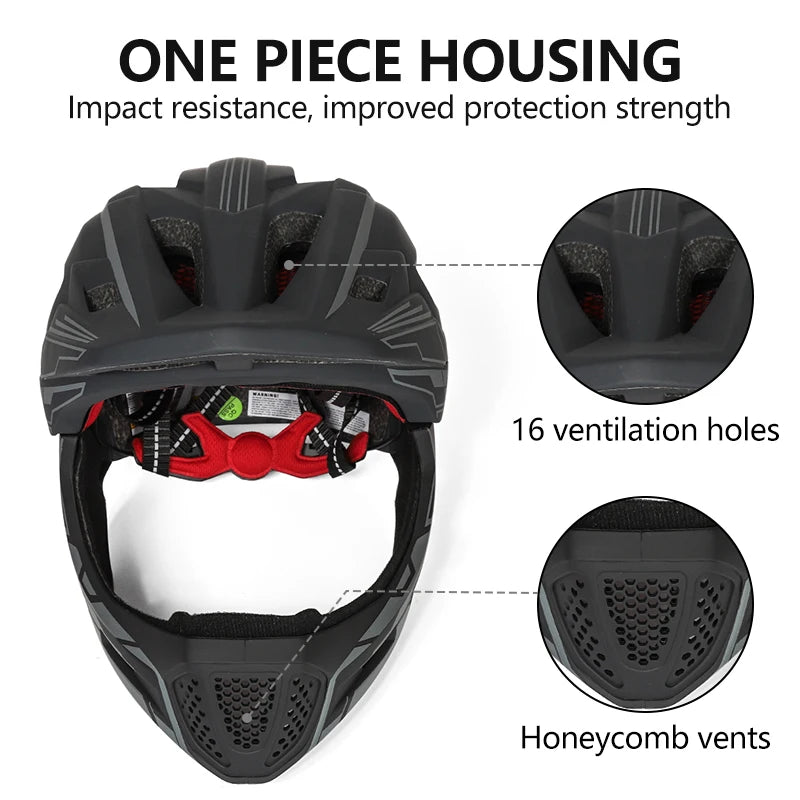 🛡️ Kids Full-Face Detachable Safety Helmet with Rear Light - PuriLite