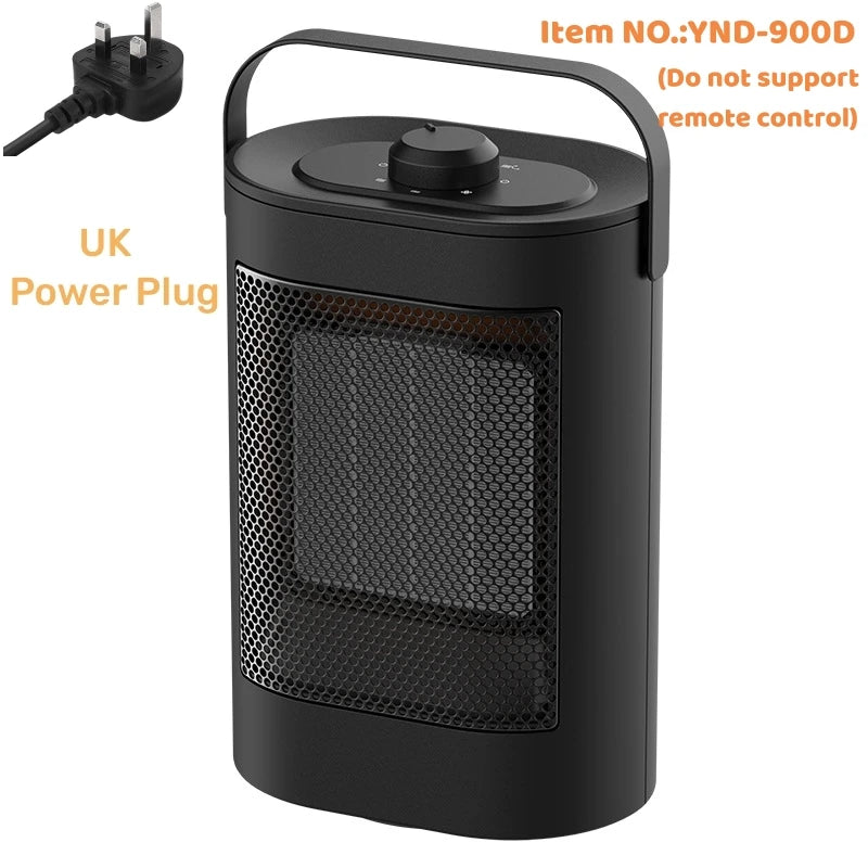 Portable Electric PTC Fan Heater Bathroom Living Room Fixed Constant Temperature Shake Head Remote Control House Warmer Machine - PuriLite