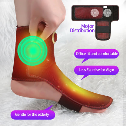 Heated Ankle Support Sports Ankle Sprain Stabilizer Relieves Ankle Pain 3 Heating Modes Foot Massager Great Gift for Elderly - PuriLite
