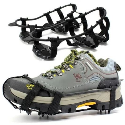 Purilite Select Ice & Snow Climbing Crampons – 18-Stud Anti-Skid Spike Grip – Steel Shoe Covers for Winter Hiking, Walking, Camping & Mountaineering - PuriLite