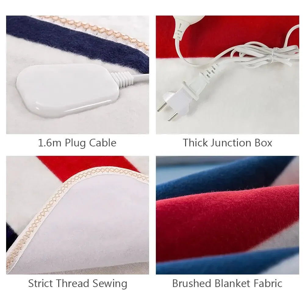 Purilite Select Electric Blanket – Striped Print Heated Blanket with Constant Temperature Control - PuriLite