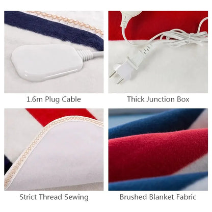 Purilite Select Electric Blanket – Striped Print Heated Blanket with Constant Temperature Control - PuriLite