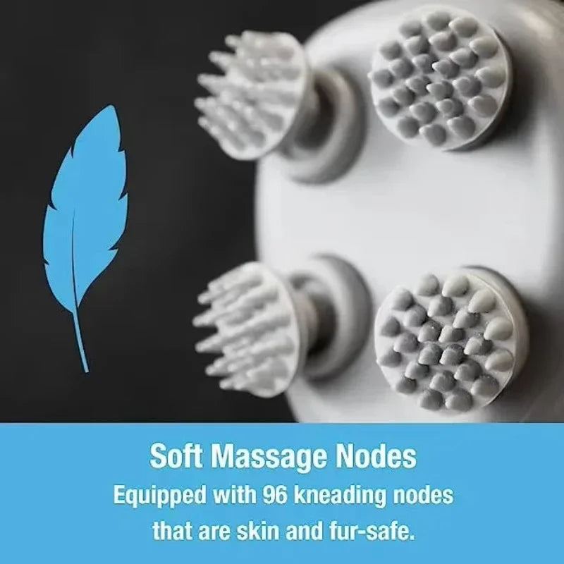 Electric Head Massager Body Shoulder Leg Arm Neck Deep Tissue Head Scalp Massage Kneading Vibrating Device for Cat Pet Massage - PuriLite