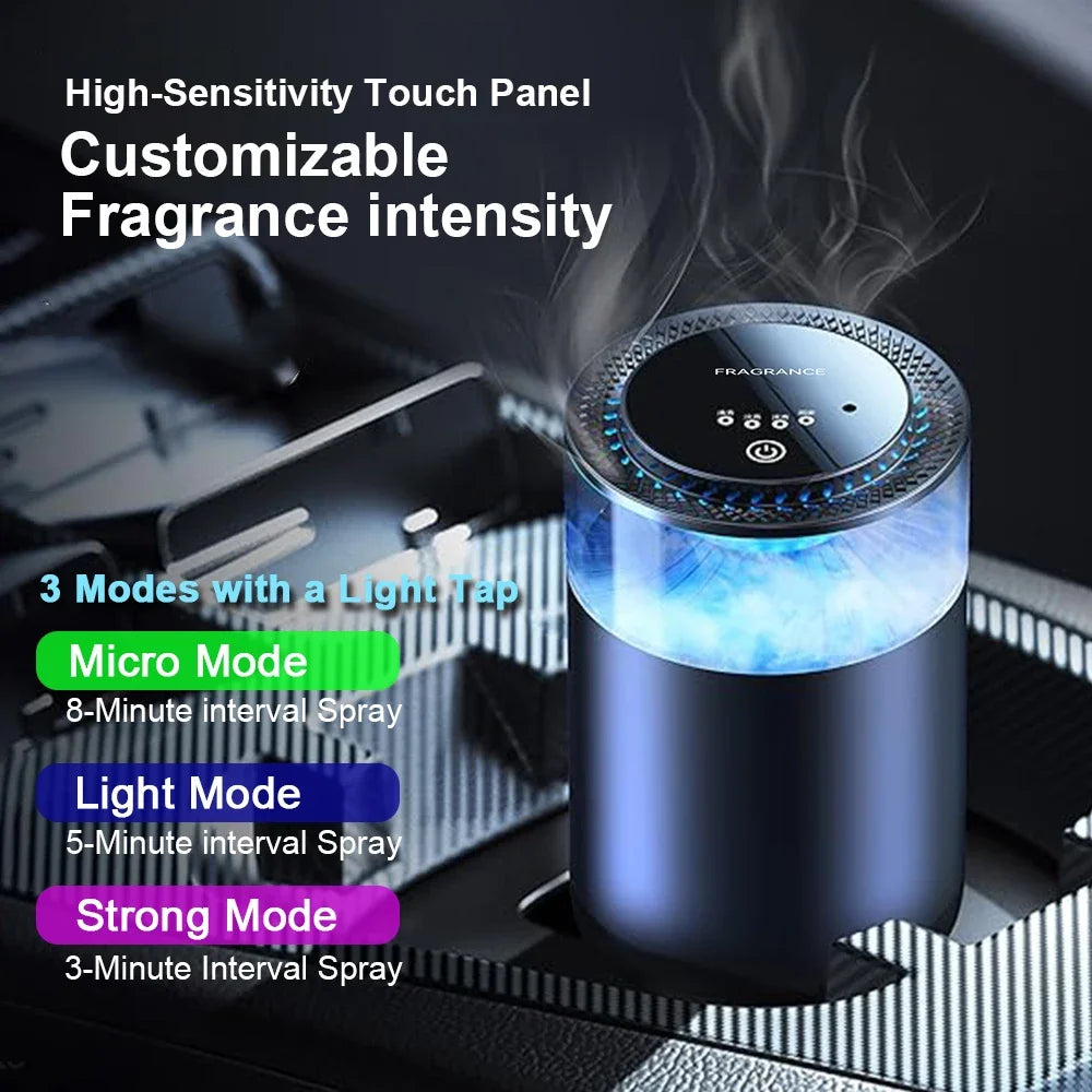 Purilite Select Smart Cloud Mist Car Diffuser – Rechargeable Ultrasonic Air Freshener with 3 Adjustable Levels & Vibration Sensor - PuriLite