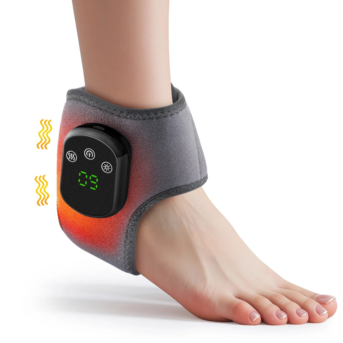 Purilite Select FlexTherm™ Electric Ankle & Foot Massager – 5-Level Heat + Vibration Therapy for Pain Relief & Joint Recovery - PuriLite