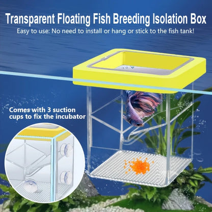 Floating Fish Breeding Isolation Box Aquarium Breeder Feeder Fish Tank Hatchery Incubator Fish Tank Transparent Incubator Box