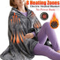 USB Electric Heated Blanket 9 Heated Areas Fast Heating Shawl 3 Heating Level Coral Fleece Heated Blanket Shawl for Outdoor Home - PuriLite