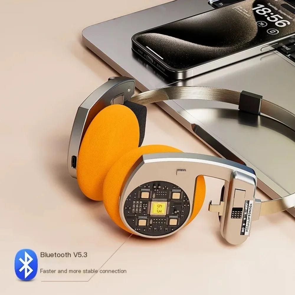 Purilite Select™ Retro Foldable Bluetooth 5.3 Wireless Headphones - PuriLite