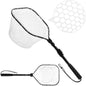 Purilite Select Foldable Fly Fishing Landing Net with Soft Rubber Mesh, Lightweight Aluminum Handle Catch and Release Fish Net