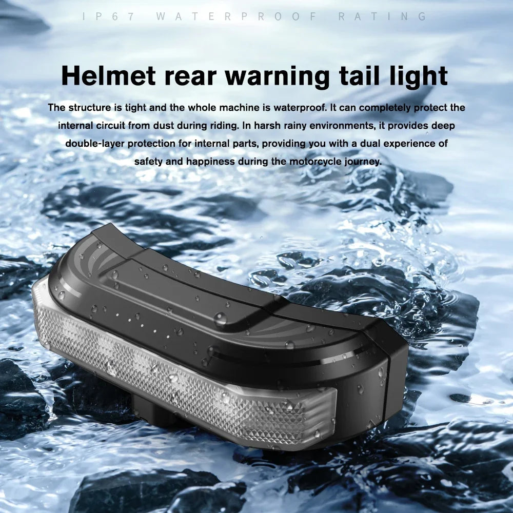 Purilite Select Bluetooth 5.4 Motorcycle Helmet Headset with Tail Light - PuriLite