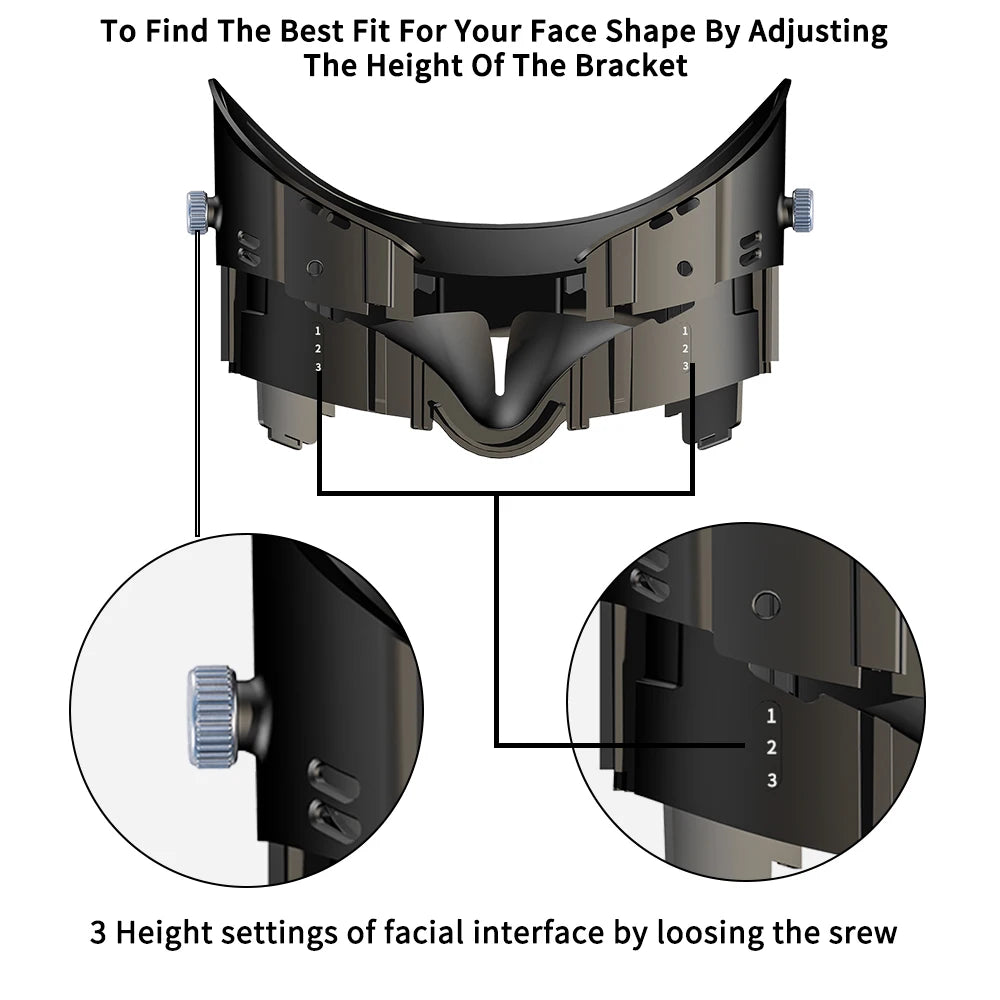 Purilite Select Adjustable VR Facial Interface & Face Pad Cushion – PU Leather Foam Replacement Bracket for Quest 3 Headset – Comfortable Fit & Sweat-Resistant Design - PuriLite
