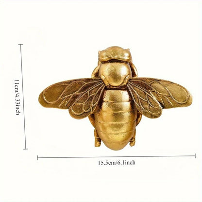 Purilite Select Golden Bee Wall Sculpture – Art Deco Resin Insect Wall Decor | Handcrafted Home & Gallery Decoration - PuriLite