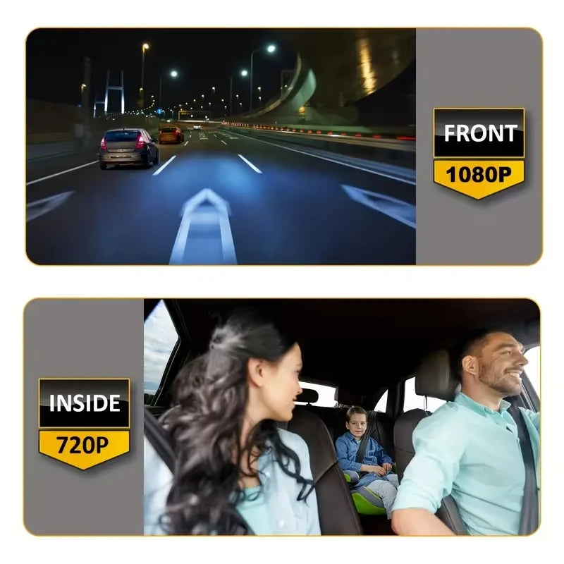Purilite Select 1080P Dual Lens Dash Cam for Cars with IR Night Vision & Wide Angle - PuriLite