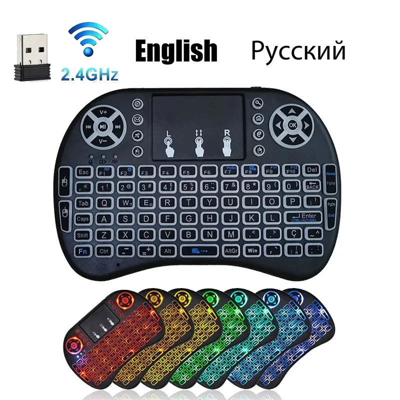 Purilite Select – I8 Mini Wireless Backlit Keyboard with Touchpad Mouse - PuriLite