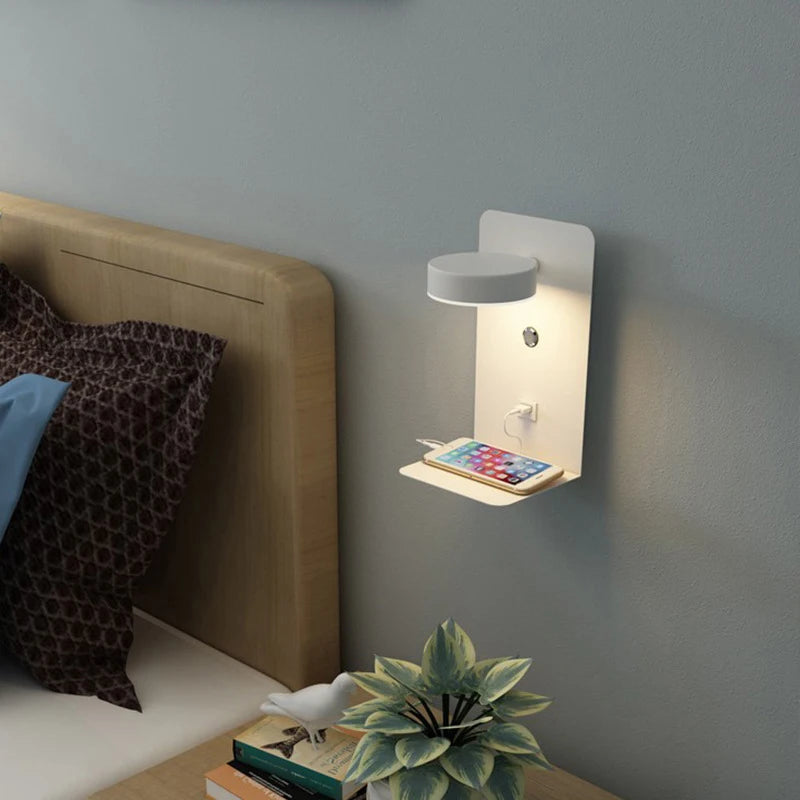 Purilite Select Modern LED Wall Sconce with USB Charging – Up & Down Wall Lamp – Touch Switch Indoor Wall Light - PuriLite