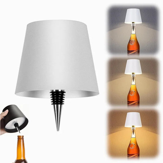 Purilite Select – LED Rechargeable Table Lamp | Dimmable Wine Bottle Lamp with 3 Lighting Modes | Wireless Touch Desk Lamp for Home, Restaurant, Bar & Party - PuriLite