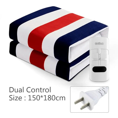 Purilite Select Electric Blanket – Striped Print Heated Blanket with Constant Temperature Control - PuriLite