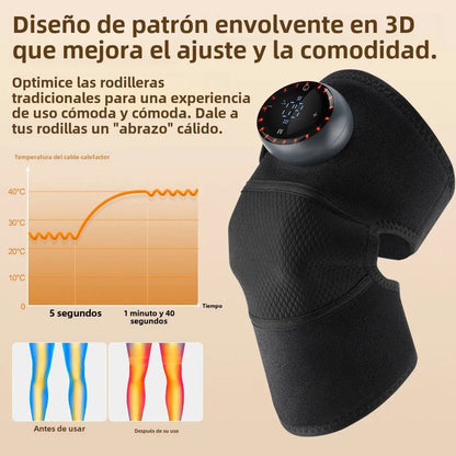Purilite Select HeatPulse™ 5-Gear Electric Knee & Joint Massager – Intelligent Warm Compress & Vibration Therapy for Knees, Shoulders, and Neck - PuriLite