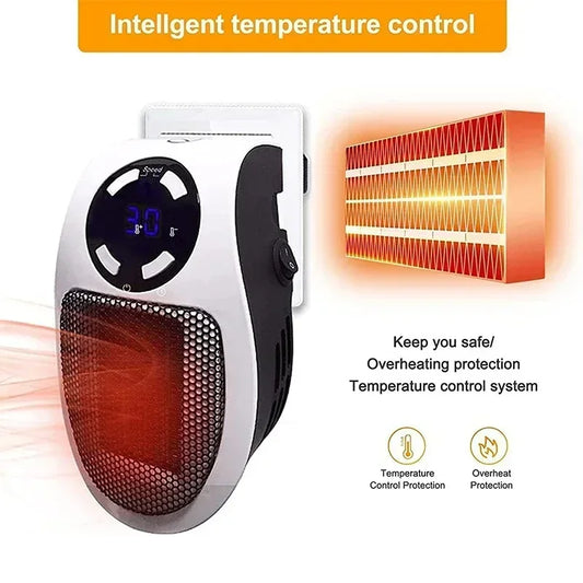 350W Portable Electric Heater with Remote Control, Wall Mounted Home Room Heater for Winter Indoor Heating Fast Warm  heater - PuriLite